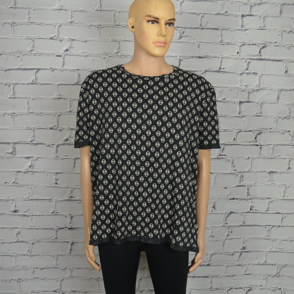 Mens All Saints Razor Crew graphic tee t-shirt